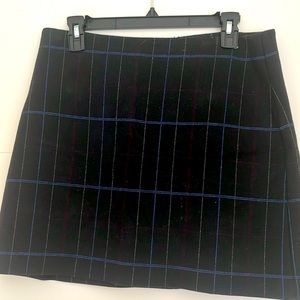 Theory Plaid Skirt